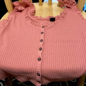 Wild fable pink cropped tank top